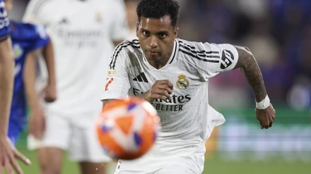 Rodrygo Goes, en un partido con el Real Madrid