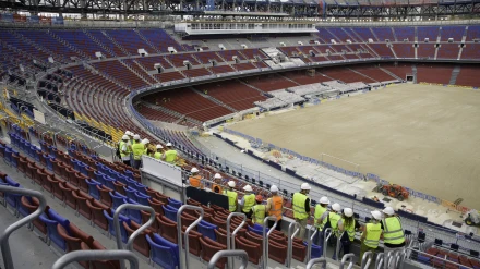 Imágenes de las obras del Camp Nou