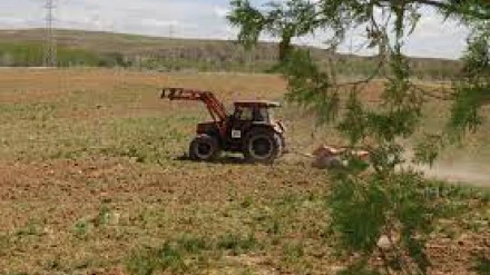 Tractor realizando trabajos en el campo