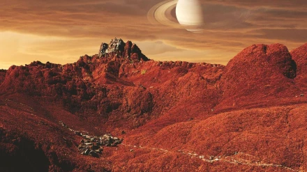 Saturno visto desde Marte