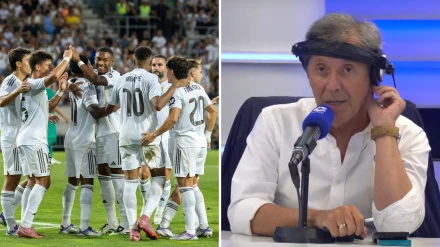 Los jugadores del Real Madrid y Paco González