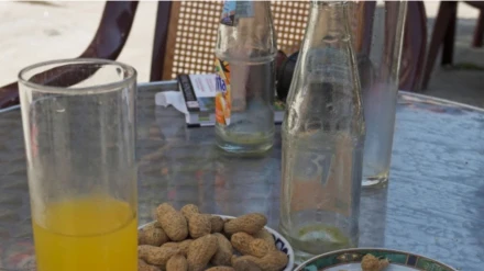 Terraza de un bar, imagen de archivo