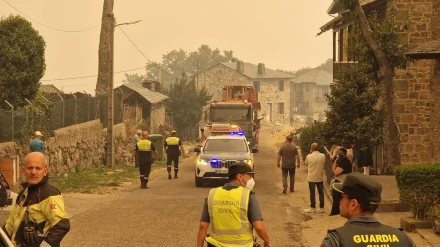 Uno de los pueblos evacuados por los incendios de la Alta Sanabria