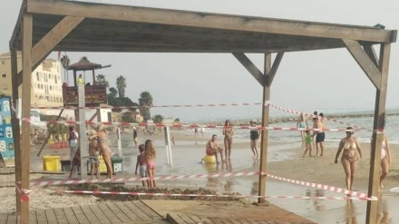 27/08/2025 Daños en una pasarela de una playa de El Puerto de Santa María debido al fuerte oleajePOLITICA AYUNTAMIENTO DE EL PUERTO