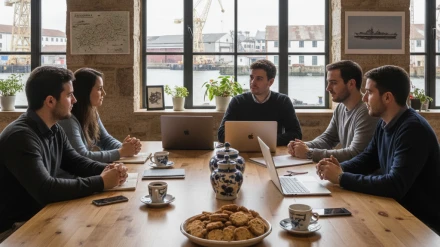 Un grupo de jóvenes empresarios en un encuentro