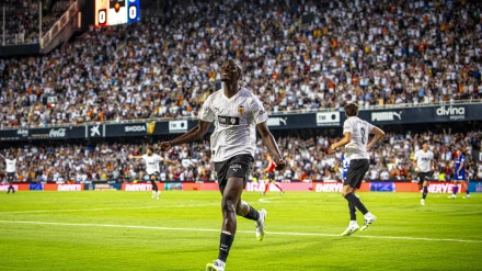 Celebración del primer gol