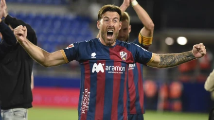 Sergi Enrich celebrando el gol del triunfo