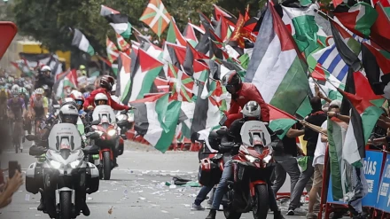 Imagen de LaVuelta en su paso por Bilbao