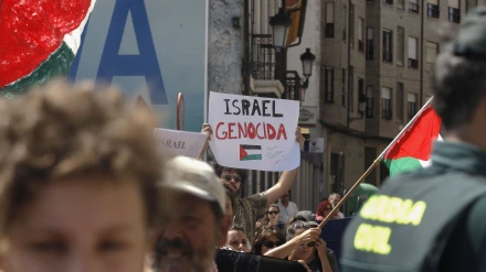 Protestas a favor de Palestina en La Vuelta