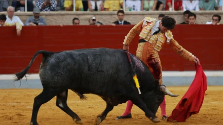Natural de Cristiano Torres ante el quinto novillo de Ana Romero