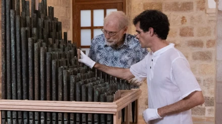 David Catalunya, musicólogo que ha puesto en funcionamiento de nuevo un órgano del siglo XI