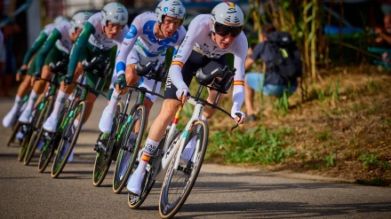 Abel Balderstone en la crono de Figueras de La Vuelta
