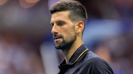 Novak Djokovic, durante un partido en el US Open de 2025