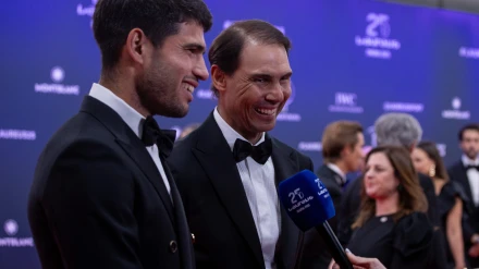 Carlos Alcaraz y Rafa Nadal, juntos en la pasada edición de los premios Laureus.