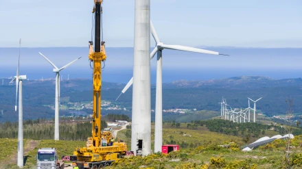 Trabajos de repotenciación de un parque eólico