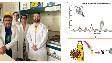 Los investigadores y un esquema del funcionamiento de la herramienta