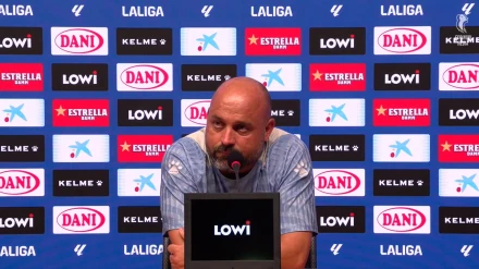 Manolo González, entrenador del Espanyol, en rueda de prensa