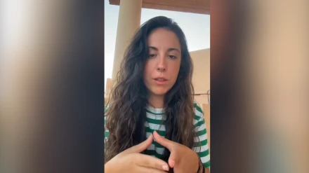 Alicia, durante el vídeo