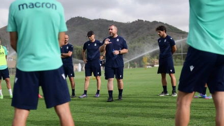 Javi Rey, en un entrenamiento