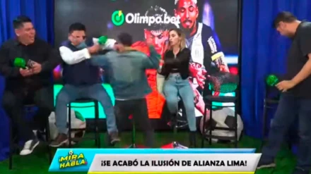 Imagen de la pelea en el programa peruano Erick y Gonzalo.