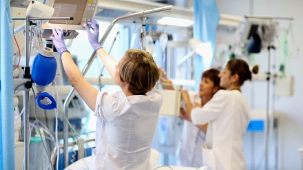 Enfermeras en un hospital de San Sebastián
