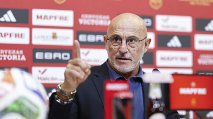 Luis de la Fuente, en la rueda de prensa de este viernes tras dar la lista para los partidos ante Georgia y Bulgaria.