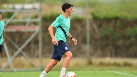 Fidalgo, en la sesión de trabajo en la Ciudad deportiva