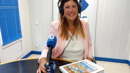 Eva García Aguilera, en los estudios de COPE