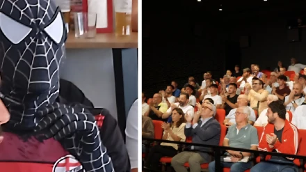 El Sant Jordi con su Spiderman y el Constancia siguiendo el sorteo de Copa del Rey