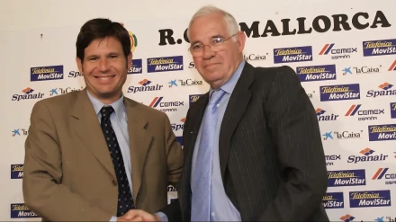 Mateo Alemany con Luis Aragonés en 2000