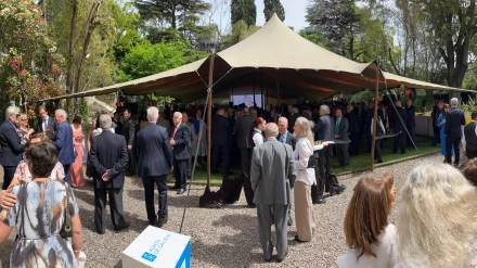 Jardines de la Embajada de España en Buenos Aires en la celebración de la Hispanidad