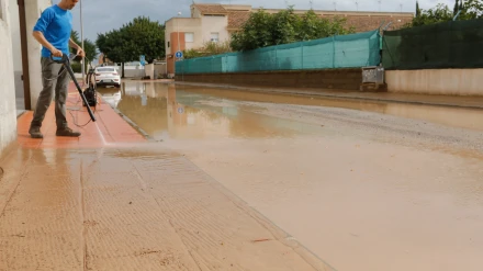 San Javier tras el paso de la borrasca Alice.