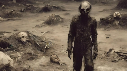 Zombies en la noche de Halloween