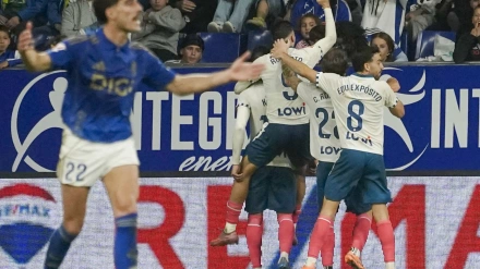 El Espanyol celebra el primer gol de Kike García