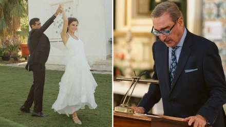 Carlos Herrera, en la boda de su hijo Alberto