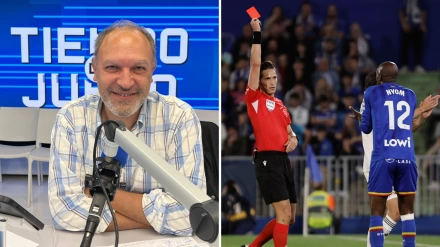 Pedro Martín, analista arbitral de Tiempo de Juego, le pone un '3' al colegiado del Getafe-Real Madrid Munuera Montero después de la "expulsión rigurosa" a Nyom