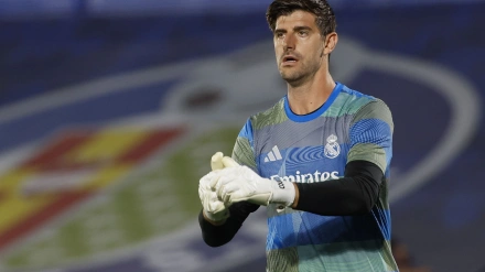 Thibaut Courtois, en un partido con el Real Madrid