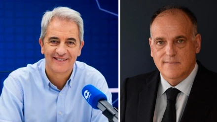 Manolo Lama y Javier Tebas