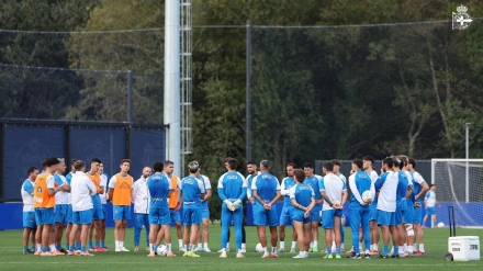 Plantilla del Deportivo en Abegondo