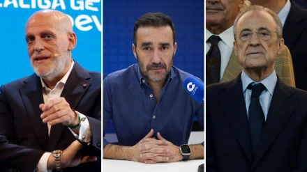 Juanma Castaño //  Javier Tebas // Florentino Pérez