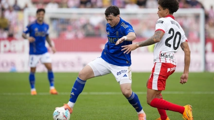 Viñas y Witsel, en el Girona - Oviedo