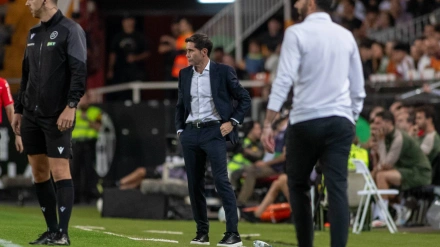 Marcelino, durante el partido contra el Valencia