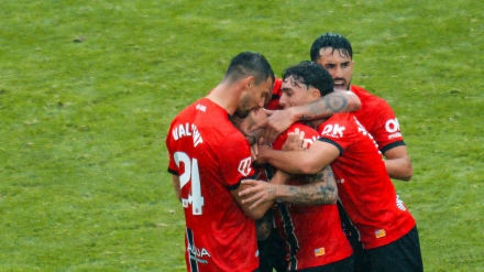 La celebración del gol de Maffeo