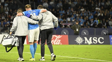 De Bryune se retira lesionado del Nápoles-Inter de Milán