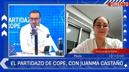 Paula, víctima de la dana, un año después, con Juanma Castaño en El Partidazo de COPE