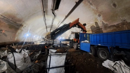 Retirada de residuos en los túneles