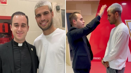 Carlos Alcaraz recibe la bendición de Miguel Tovar