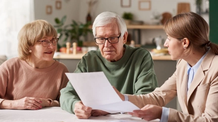 Dos personas mayores haciendo pepeleos
