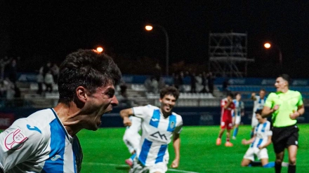 Castell celebra el gol al Nàstic