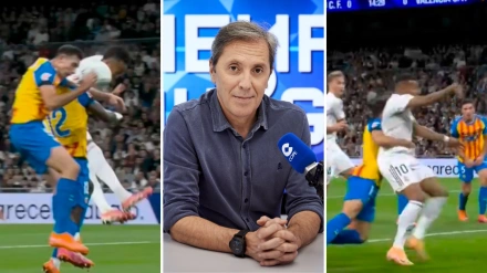 : "La mano no termino de verla, pero el agarrón de Diego López a Mbappé es tremendo..."